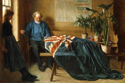 Forberedelse til Coronation Day, Chichester, ca. 1902 (olje på lerret) av William Rainey