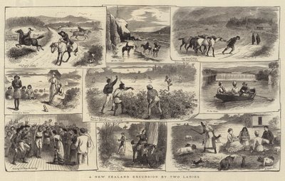 En New Zealand-utflukt av to damer av William Ralston