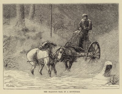 Hennes Majestets post i en snøstorm av William Ralston