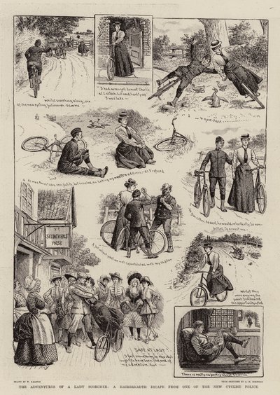 The Adventures of a Lady Scorcher, A Hairbreadth Escape from one of the New Cyclist Police av William Ralston
