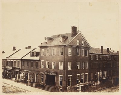 Marshall House, Alexandria, Virginia, august 1862 (albumintrykk montert på vevd papir) av William Redish Pywell