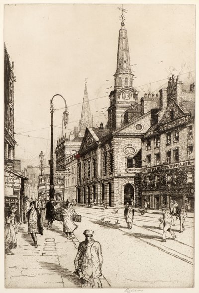 The Old Town House, Dundee, ca. 1930 (radering) av William Renison