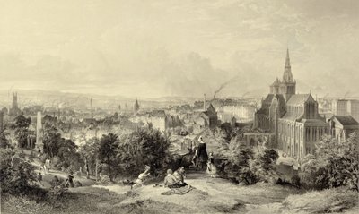 Glasgow fra Necropolis av William Richardson