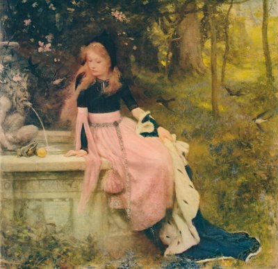 Prinsessen og frosken (fargelitografi) av William Robert Symonds