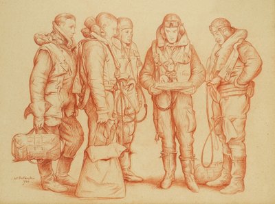 Mannskapet på Whitley Bomber av William Rothenstein