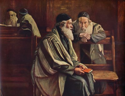 Jødisk synagoge, Spitalfields, 1935 av William Rothenstein