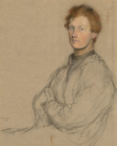 Portrett av Charles Haselwood Shannon (1863-1937) av William Rothenstein