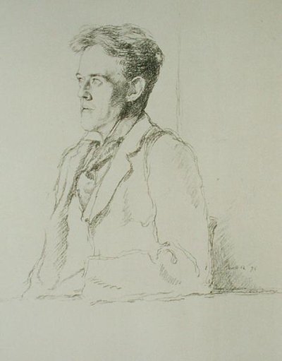 Portrett av Hilaire Belloc (1870-1953) av William Rothenstein