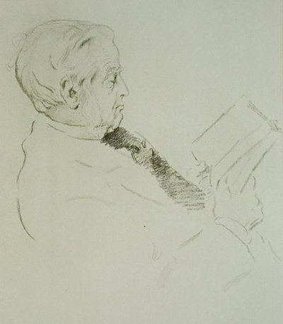 Portrett av Max Muller (1823-1900) (litho) av William Rothenstein