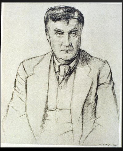 Portrett av Ralph Vaughan Williams (1872-1958) av William Rothenstein