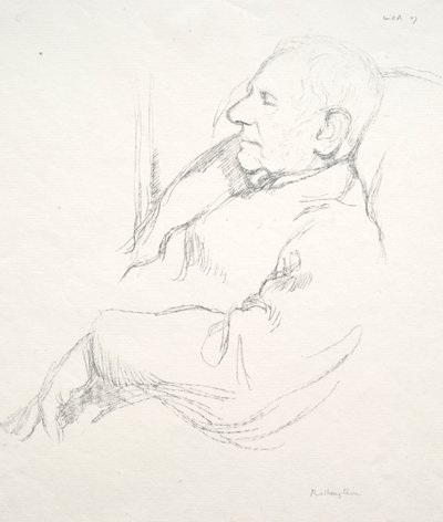 Sir Francis Seymour Haden sover, 1897. av William Rothenstein