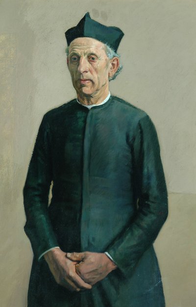 Village Priest (olje på lerret) av William Rothenstein