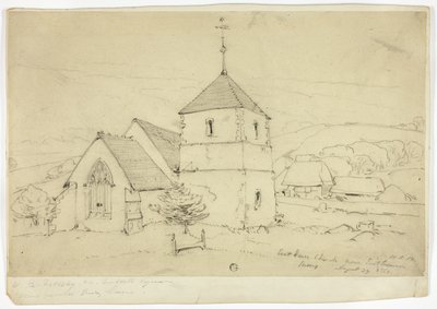 Eastham Church nær Eastbourne Sussex av William Roxby Beverley