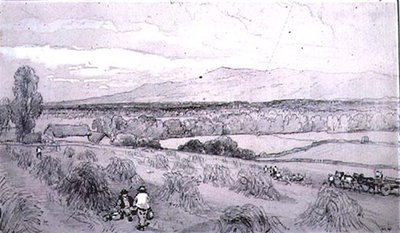 Innhøstingsscene av William Roxby Beverly