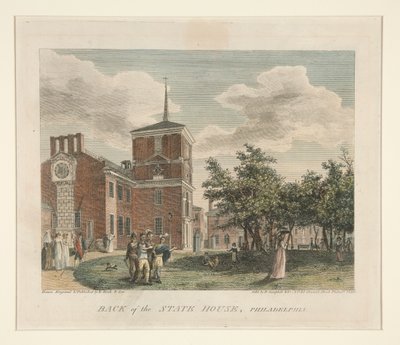 Baksiden av State House, Philadelphia av William Russell Birch