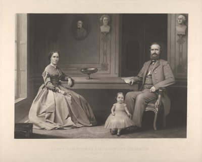 Generalløytnant Thomas J. Jackson og hans familie Stonewall Jackson, 1866. av William Sartain