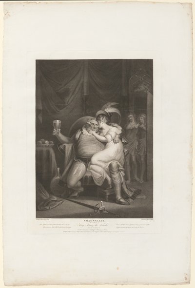 Prins Hal og Poins overrasker Falstaff med Doll Tearsheet av William Satchwell Leney