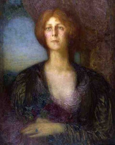 Portrait of a Lady (olje på lerret) av William Shackleton