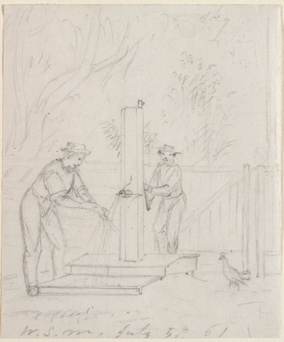Ved pumpen, 1861. av William Sidney Mount