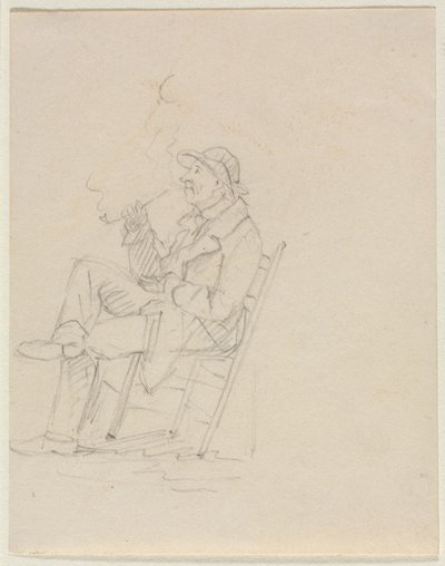 Mann som røyker pipe av William Sidney Mount