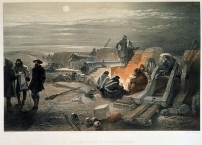 En stille natt i batteriene, 1855 av William Crimea Simpson