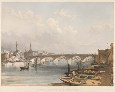 London Bridge ovenfra Bridge av William Simpson