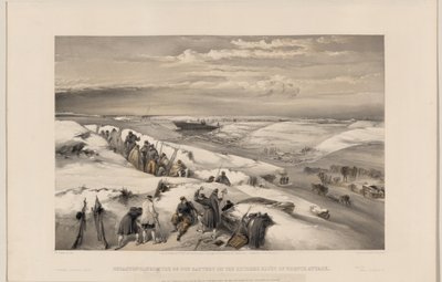 Sevastopol fra batteriet med 26 kanoner, 1855 av William Crimea Simpson