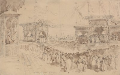 Velsignelsen av Suez-kanalen, 16. november 1869 av William Simpson