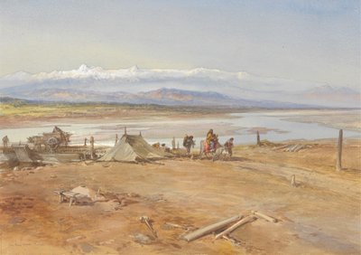Elven Chenab, Punjab av William Simpson