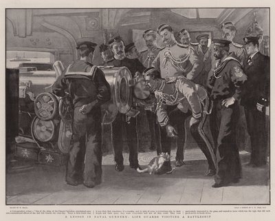 En leksjon i Naval Gunnery, Life Guards besøker et slagskip av William Small