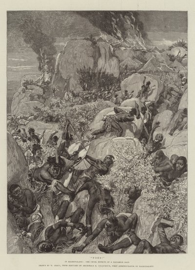 Fiender! I Mashonaland, de grusomme effektene av et matbart raid av William Small