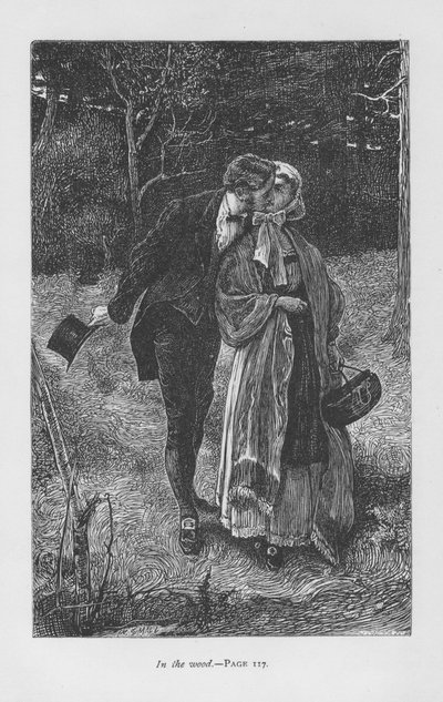Hetty Sorrel, elsket av Adam Bede, møter den unge godseieren Arthur Donnithorne i skogen. Hetty får barnet sitt og er dømt for barnedrap og dømt til døden. Gjennom Donninghornes inngripen omgjøres dødsdommen til transport. av William Small