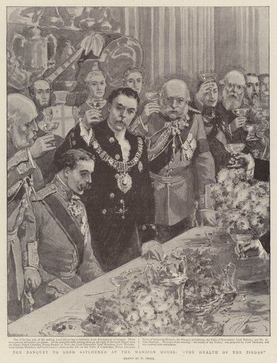 Banketten til Lord Kitchener i Mansion House, The Health of the Sirdar av William Small