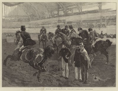 Islington Horse Show, dømmer vektbærende jegere av William Small