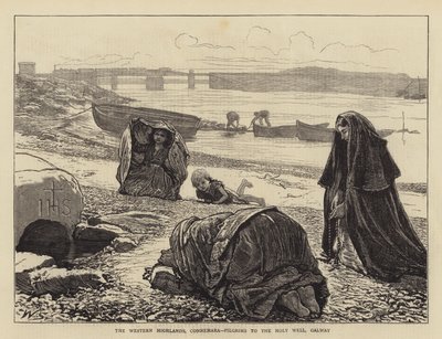 Det vestlige høylandet, Connemara, pilegrimer til den hellige brønnen, Galway av William Small
