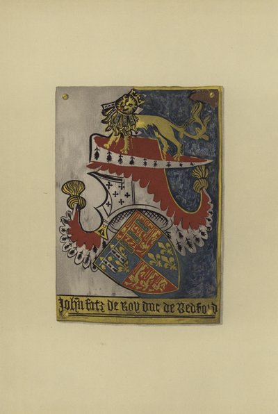 Sir John Plantagenet av Lancaster, jarl av Kendal og hertug av Bedford, ca 1402-1435 (chromolitho) av William St John Hope
