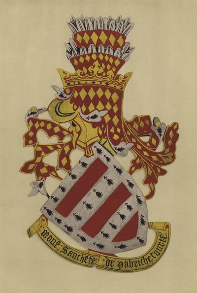 Sir Sanchet Dabrichecourt, 1348-c 1360 (chromolitho) av William St John Hope