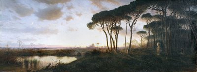 Slottet i Ostia sett fra furuskogen i Castel Fusano, 1881 av William Stanley Haseltine