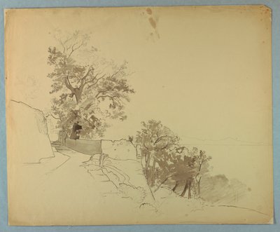 Studie av landskap av William Stanley Haseltine