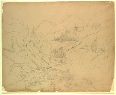 Studie av landskap av William Stanley Haseltine