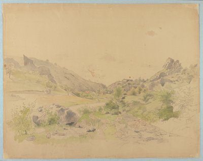 Studie av landskap av William Stanley Haseltine
