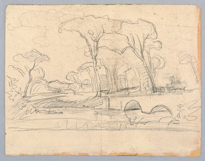 Studie av landskap av William Stanley Haseltine