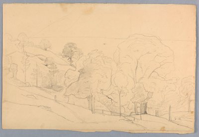 Studie av landskap av William Stanley Haseltine