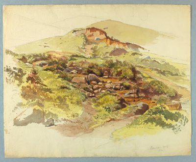 Studie av landskap, Baveno, Lago Maggiore, Italia av William Stanley Haseltine
