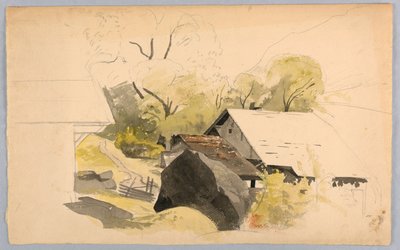 Studie av landskap, Sveits av William Stanley Haseltine