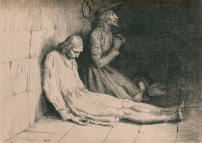 Christian and Hopeful in the Dungeon, c1916 av William Strang