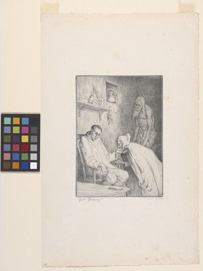 Mann og heks (etsing) av William Strang