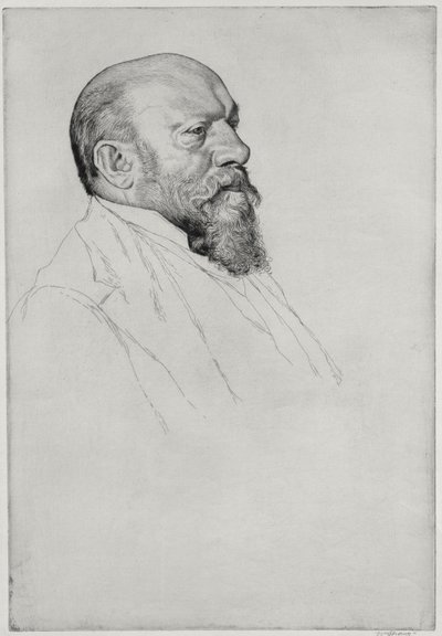 Portrett av Hans Richter (1843-1916), ungarsk dirigent av William Strang