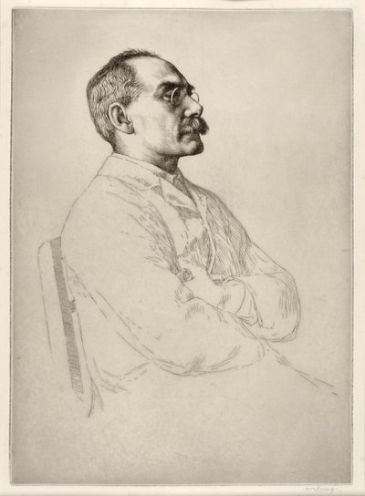 Rudyard Kipling (1865 - 1936), pub. 1898 av William Strang