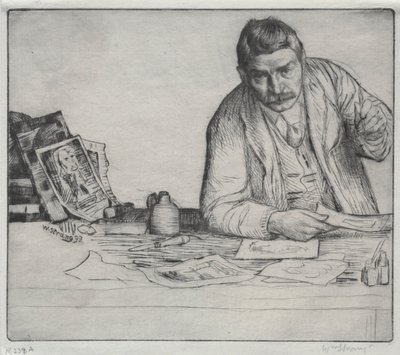 Selvportrett - "The Etcher" av William Strang